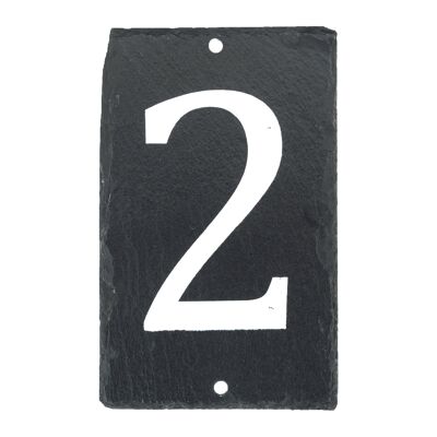 Nicola Spring Natural Slate House Sign - Number 2