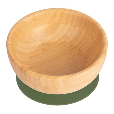 Cuenco con ventosa de bambú verde oliva - de Tiny Dining