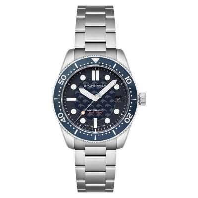 SPINNAKER - Croft Mid-Size OCEAN BLUE - SP-5129-11 - Automatic watch - Limited Edition DOLPHIN PROJECT