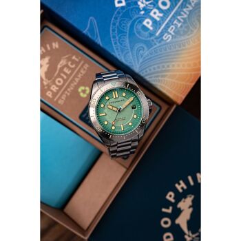 SPINNAKER - Croft Mid-Size OCEAN TURQUOISE - SP-5129-33 - Montre homme - Edition Limitée Dolphin Project 7