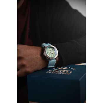 SPINNAKER - Croft Mid-Size OCEAN TURQUOISE - SP-5129-33 - Montre homme - Edition Limitée Dolphin Project 8