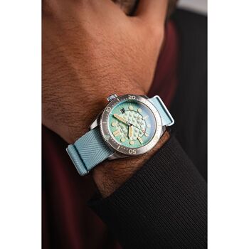 SPINNAKER - Croft Mid-Size OCEAN TURQUOISE - SP-5129-33 - Montre homme - Edition Limitée Dolphin Project 17