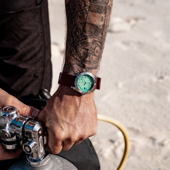 SPINNAKER - Croft Mid-Size OCEAN TURQUOISE - SP-5129-33 - Montre homme - Edition Limitée Dolphin Project 25