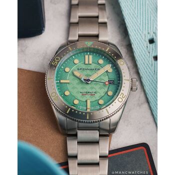 SPINNAKER - Croft Mid-Size OCEAN TURQUOISE - SP-5129-33 - Montre homme - Edition Limitée Dolphin Project 26