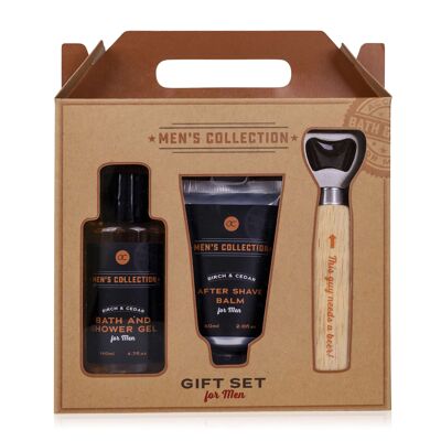Shower & shaving set + bottle opener Man MEN'S COLLECTION - 500307