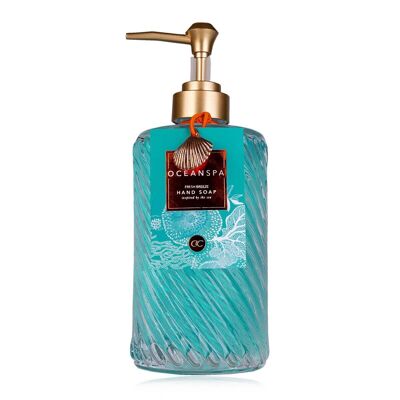 Dispensador de jabón de manos de vidrio 400ml OCEAN SPA, aroma brisa fresca - 8159370
