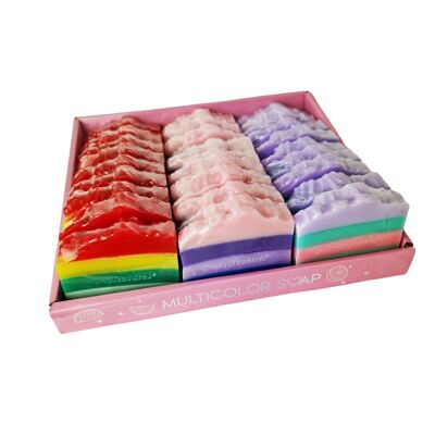 Slice soap 100g, 3 models and assorted scents FRUIT FIESTA, Monoï-Coco-Watermelon - 380517