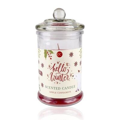 Bougie HELLO WINTER senteur Pomme & Cannelle - 560420