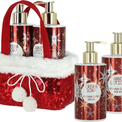 Coffret  pour les mains FESTIVE ROUGE, senteur Pivoine & Patchouli - 500550