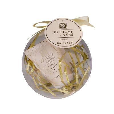 Caja de esferas para manos y baño FESTIVE GOLD, aroma vainilla - 500398