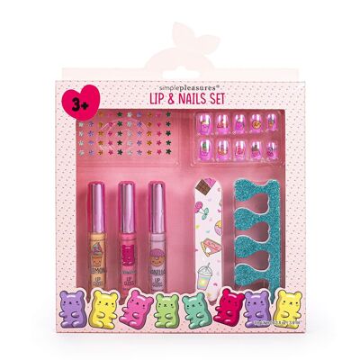 Coffret pour les ongles + baumes lèvres KIDS CUTIES - 730010