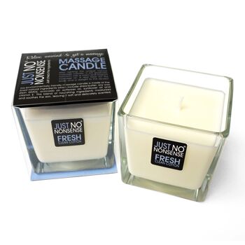 Bougie de massage 200g JUST NO NONSENSE ,parfum coton propre &frais - 1130