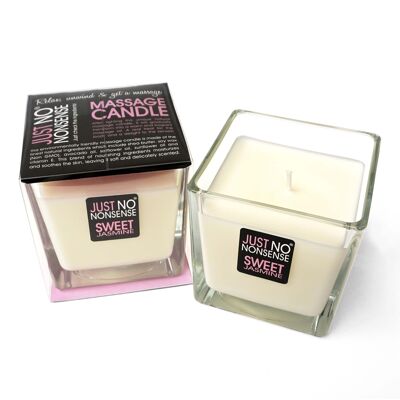 Bougie de massage 200g JUST NO NONSENSE,parfum jasmin doux - 1133