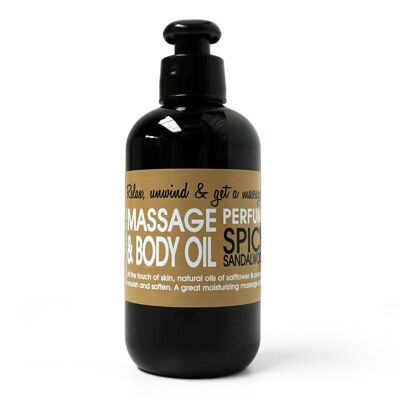 Massage oil 200ml JUST NO NONSENSE, spicy sandalwood scent - 1102