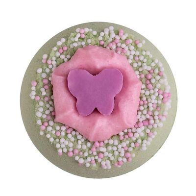 Bath bomb/BUTTERFLY effervescent bath ball 190g, scent: Passion - 230591