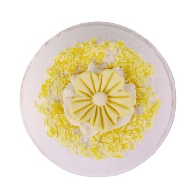 Bath bomb / Effervescent bath ball LEMON FROST 190g, lemon scent - 230518