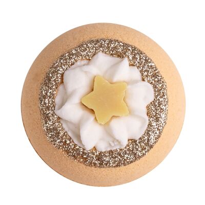 Bath bomb / Effervescent bath ball OH MY GOLD 190g, scent: Cinnamon/Orange - 230526