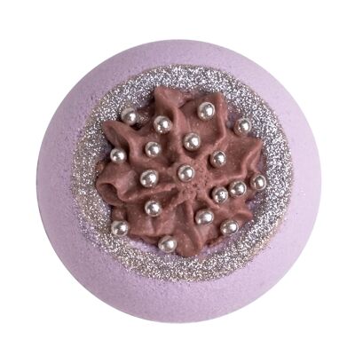 Bath bomb / Effervescent bath ball PURPLE DREAM 190g, scent: Blueberry - 230587
