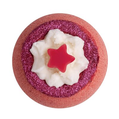 Bath bomb / Effervescent bath ball RED STAR 190g, scent: Passion - 230586