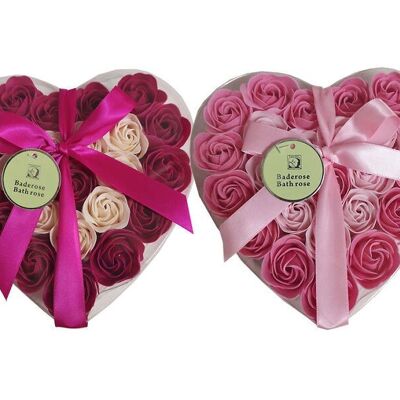 Coffret coeur de Roses de savon - 230007