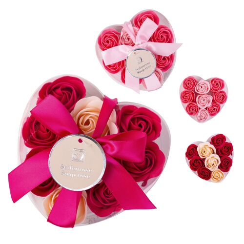Coffret coeur de Roses en papier de savon - 230982