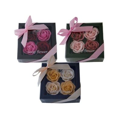 Coffret de 4 Roses de savon - 230002