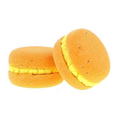 Macaron effervescent crème orange 70g, senteur : Vanille - 260209