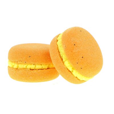 Effervescent orange cream macaroon 70g, scent: Vanilla - 260209