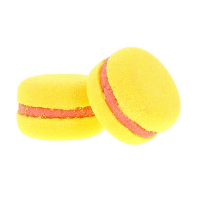 Macaron effervescent Jaune 70g, senteur : Freesia - 260206