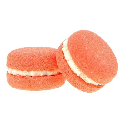 Red effervescent macaroon 70g, scent: Strawberry - 260208