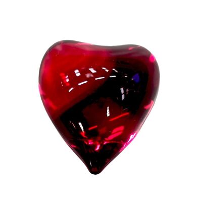 Transparent red heart bath pearl, Strawberry scent - 100412