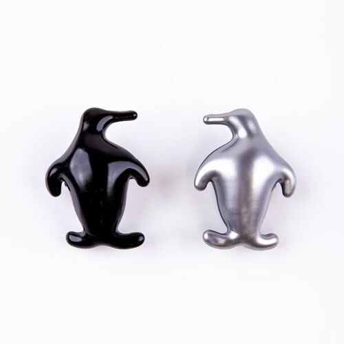 Perle de bain Pingouin Noir & Argent nacré, Senteur Ice - 100943