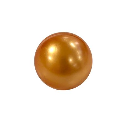 Perla da bagno rotonda color oro perlato, profumo di vaniglia - 100228