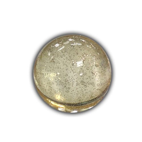 Perle de bain ronde transparent à paillette dorées, Senteur Vanille - 100334