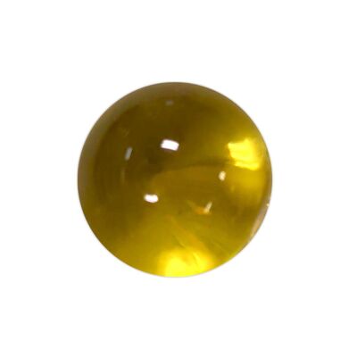 Gelbe, transparente, runde Badeperle, Zitronenduft – 100313