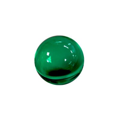 Dunkelgrüne, transparente, runde Badeperle, süßer Apfelduft – 100312