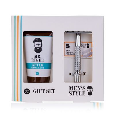 Set da barba da uomo + rasoio MEN'S STYLE - 500652