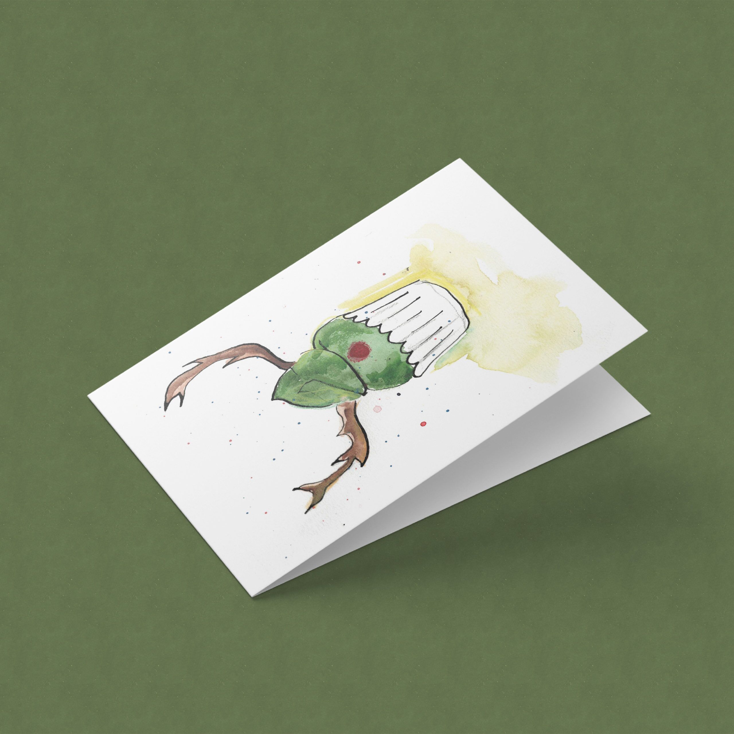 Biglietto di cupcake natalizio