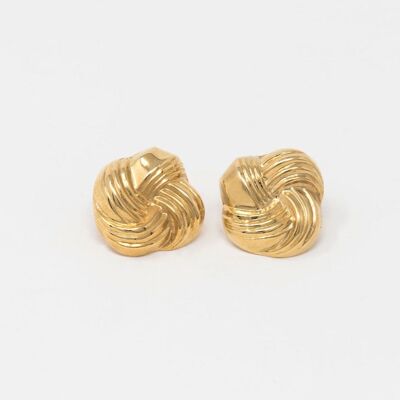 ORECCHINI AL LOBO IN OTTONE PLACCATO ORO 18KT