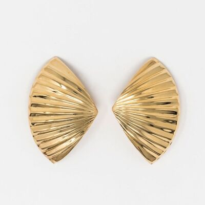 LOBE EARRINGS IN 18KT GOLD PLATED BRASS