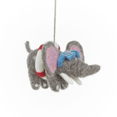 Handmade Felt Diving Dumbo Hanging Decoration