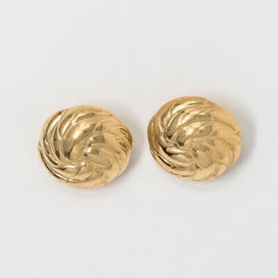 LOBE EARRINGS IN 18KT GOLD PLATED BRASS