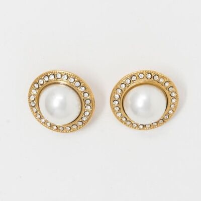 LOBE EARRINGS IN 18KT GOLD PLATED BRASS