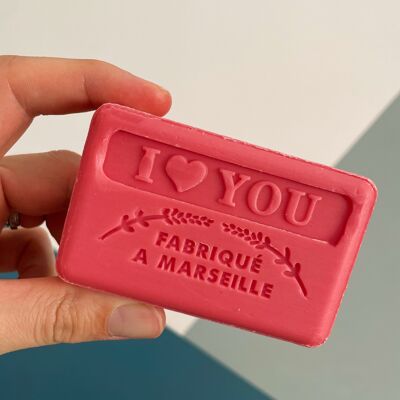 Savon I love You - savon artisanal - Fabriqué à Marseille - saint-valentin - amour - mariage - anniversaire - fiançailles