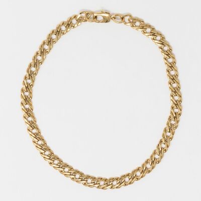 COLLIER RAS DE COU EN LAITON PLAQUÉ OR 18 KT