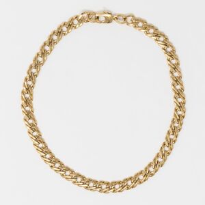 COLLIER RAS DE COU EN LAITON PLAQUÉ OR 18 KT