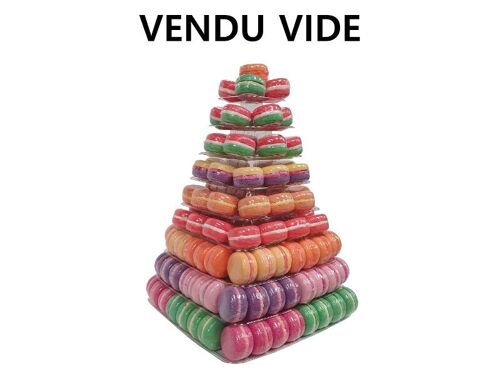 Présentoir Pyramide VIDE 120 Macarons effervescents (43x30x30 cm) (Vendu Vide) - 231024