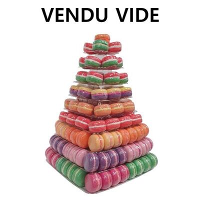 LEERE Pyramidenpräsentation 120 Brause-Macarons (43 x 30 x 30 cm) (leer verkauft) – 231024