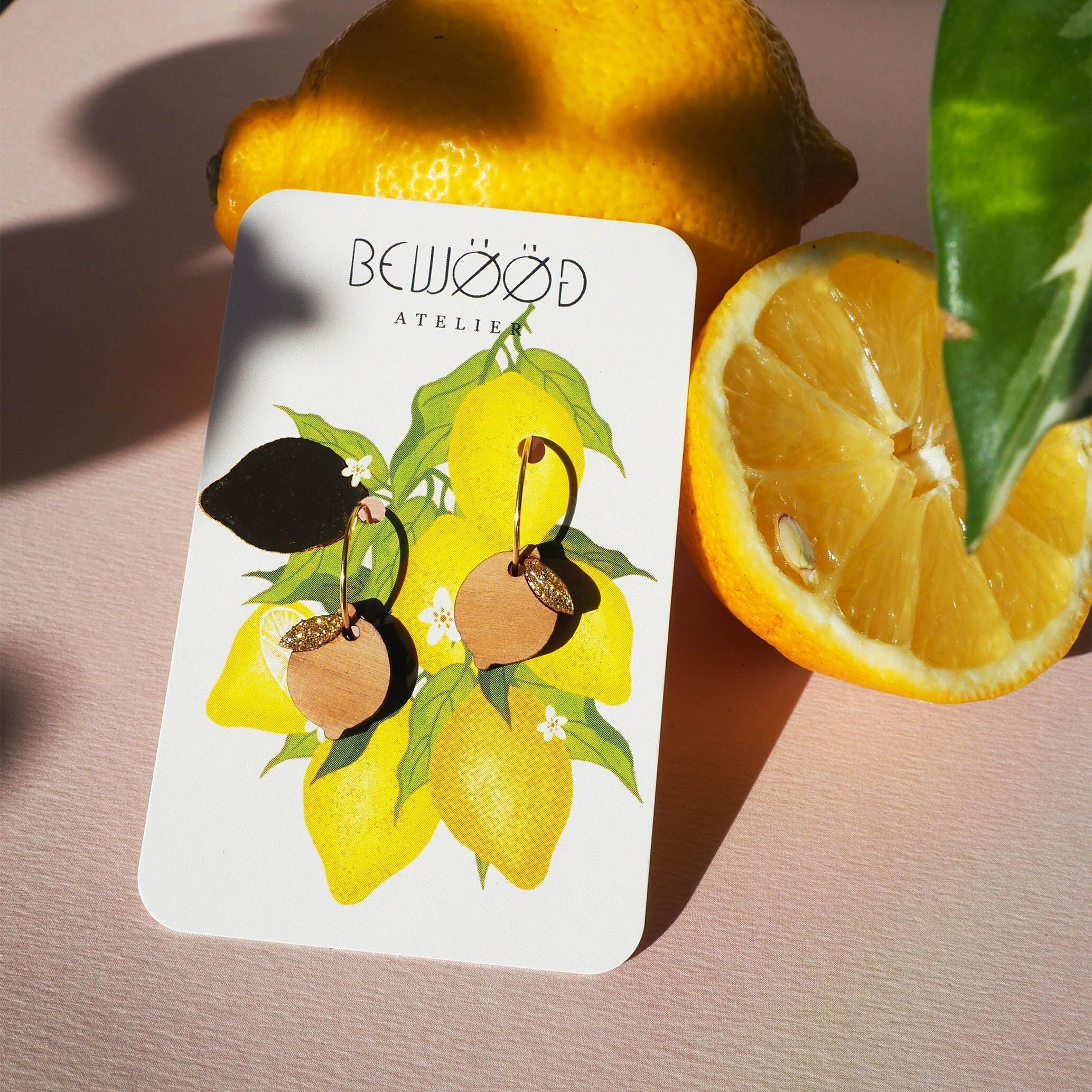 Orecchini a cerchio di limone