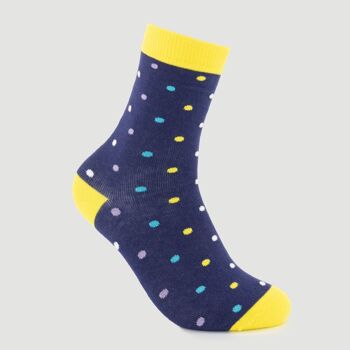 CHAUSSETTES COTON BIO DOTS NUIT